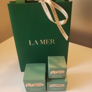 La Mer travel sizes moisturizers and eye cream